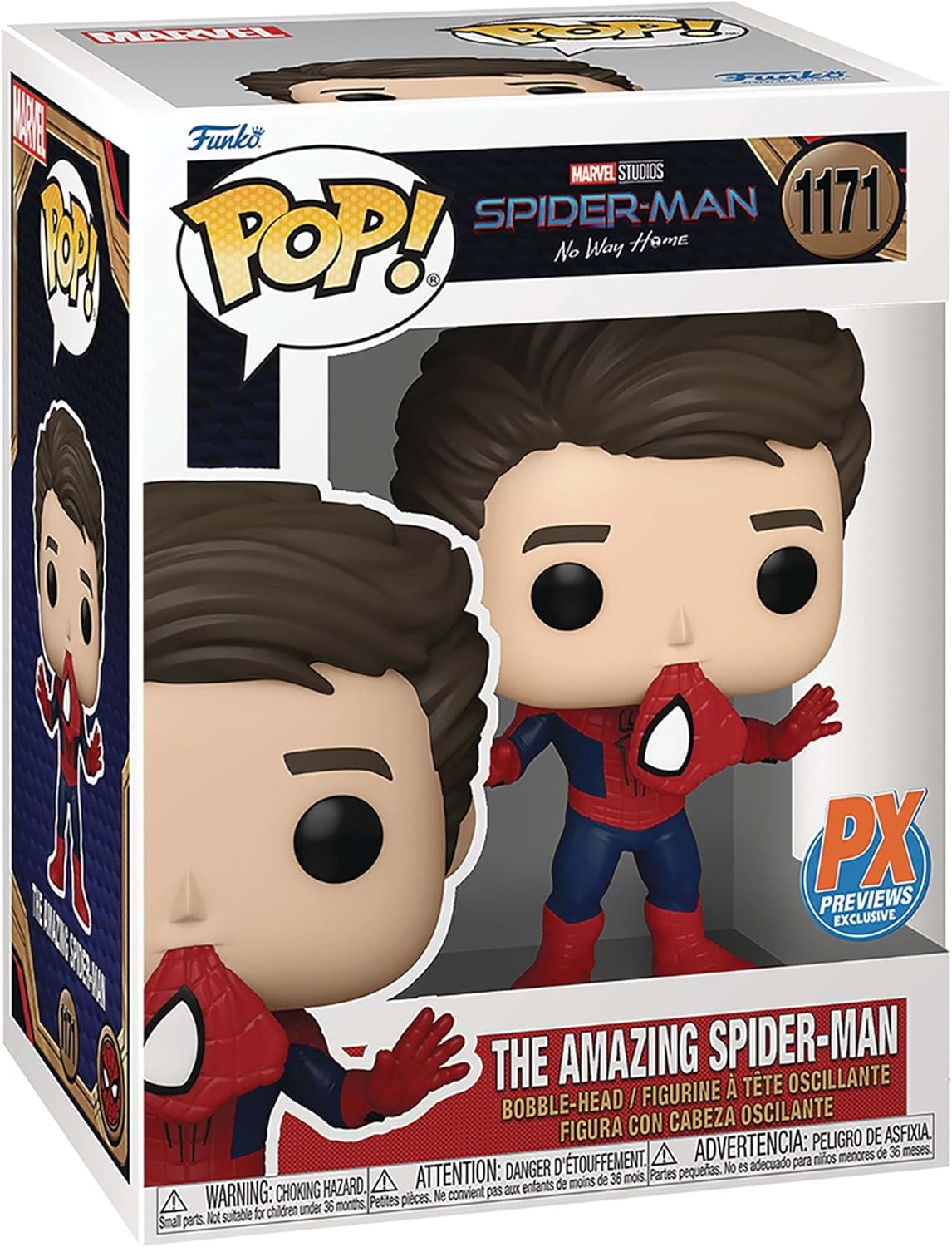 Marvel Spider-Man No Way Home POP Exclusive Spider-Man Unmasked Funko #1171